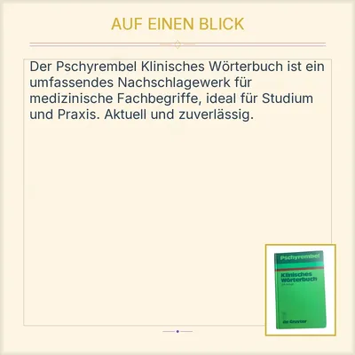 Pschyrembel Klinisches Wörterbuch 258. Auflage de Gruyter Medizin