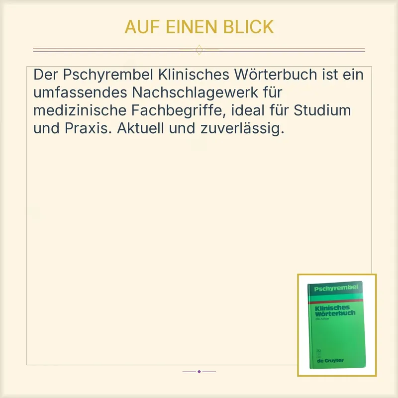 Pschyrembel Klinisches Wörterbuch 258. Auflage de Gruyter Medizin 2