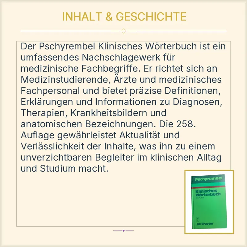 Pschyrembel Klinisches Wörterbuch 258. Auflage de Gruyter Medizin 3