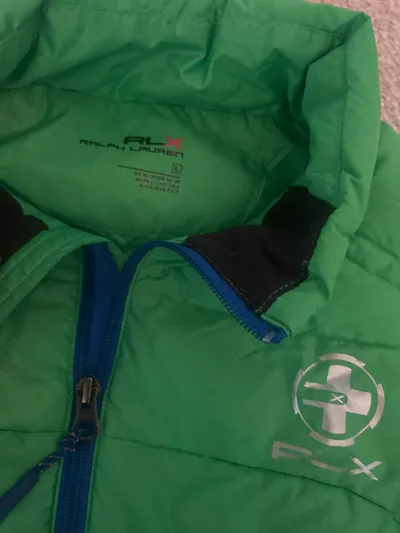 RLX Ralph Lauren Steppweste Kinder Gr. 152 Grün Daunenweste Outdoor