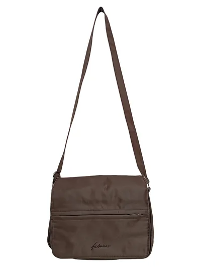 Fabrizio Umhängetasche Braun Casual Damen Stoff Schultertasche