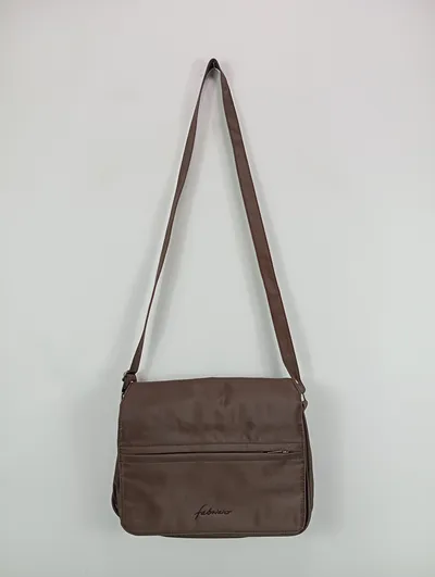 Fabrizio Umhängetasche Braun Casual Damen Stoff Schultertasche