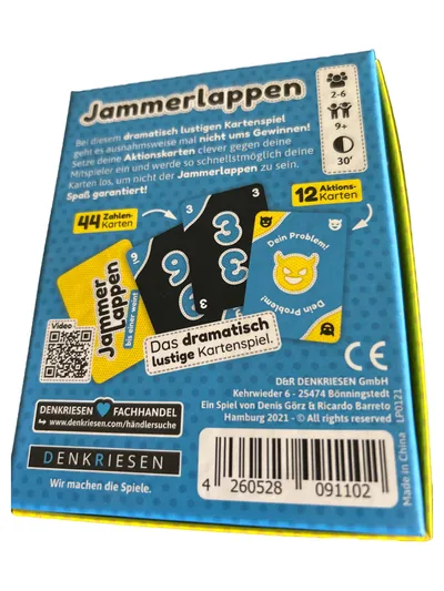 Denkriesen Jammerlappen Partyspiel Kartenspiel ab 9 Jahre bis einer weint