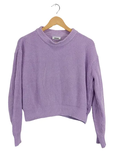 MINIMUM Damen Strickpullover Lila Gr. 38/M Baumwolle