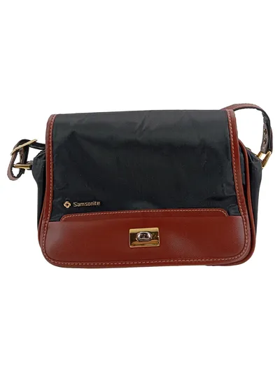Samsonite Umhängetasche Damen Klassisch Stoff Leder Mehrfarbig Schultertasche
