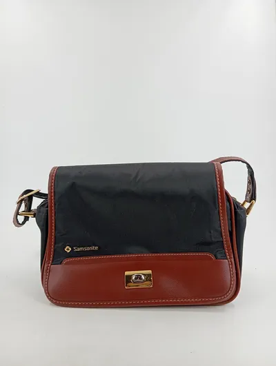 Samsonite Umhängetasche Damen Klassisch Stoff Leder Mehrfarbig Schultertasche