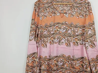 Taifun Langarmshirt Tunika Damen Paisley Rosa Gr. M 40 Viskose Freizeit