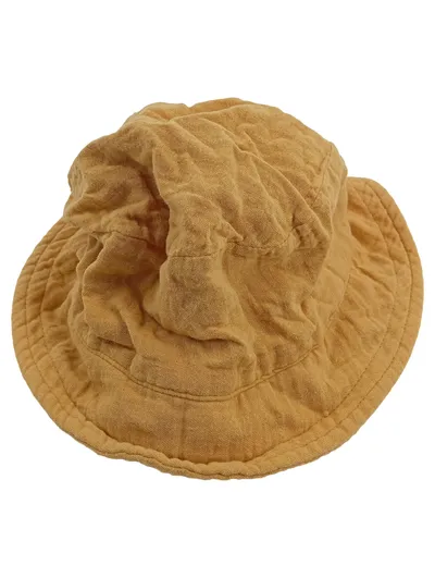 Maximo Kinder Fischerhut Gr. 51 Gelb Baumwolle Musselin UV-Schutz GOTS