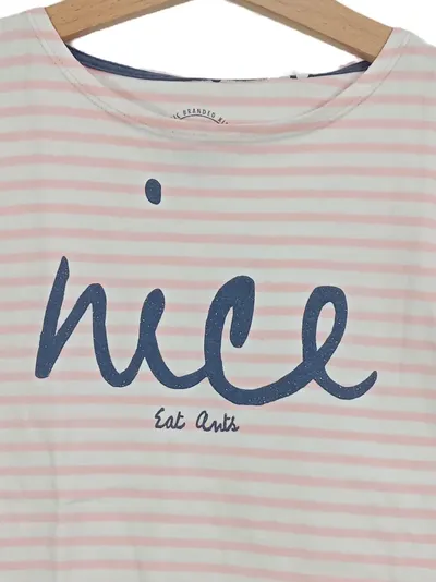 Eat Ants by Sanetta Mädchen T-Shirt Gr. 116 gestreift Schriftzug Casual