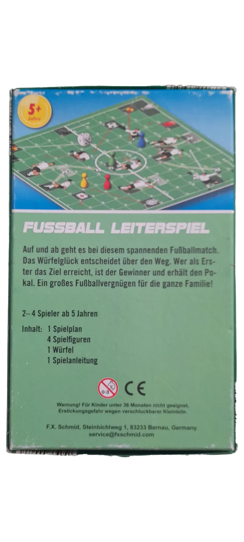 F.X. Schmid Fußball Leiterspiel Würfelspiel Laufspiel ab 5 Jahre 2