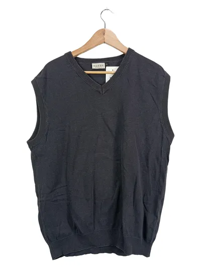 C&A CANDA Herren Pullunder Strickweste V-Ausschnitt Grau Gr. XL