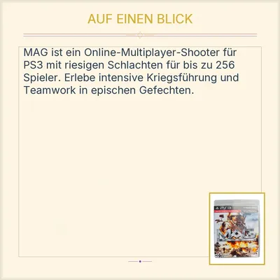 MAG PS3 PlayStation 3 Spiel Online Multiplayer Shooter Sony Zipper Interactive