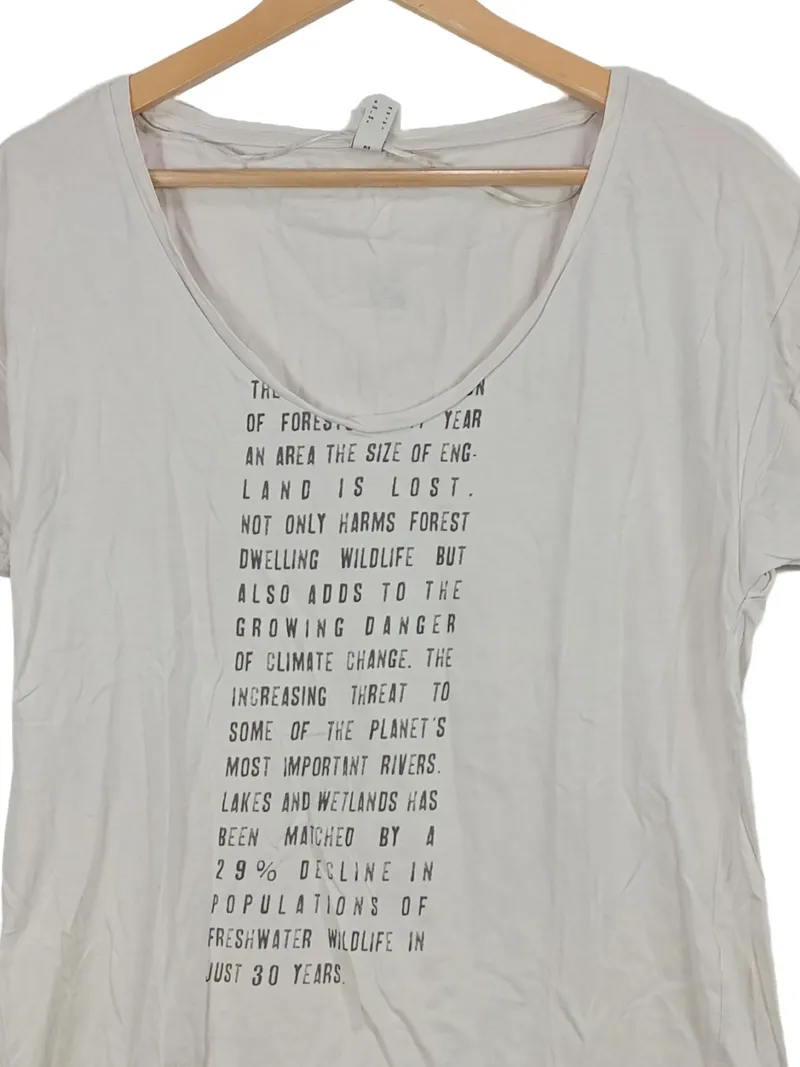 Esprit de Corp Damen T-Shirt Gr. M Beige Statement Print Casual 4