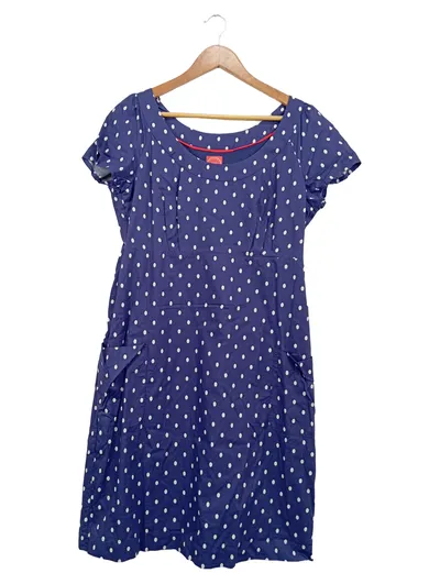 Joules Freizeitkleid Damen 42/XL Blau gepunktet Baumwolle