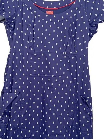 Joules Freizeitkleid Damen 42/XL Blau gepunktet Baumwolle