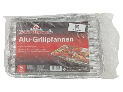 Grillstar Alu-Grillpfannen 5 Stück Einweg Grillschalen Aluminium