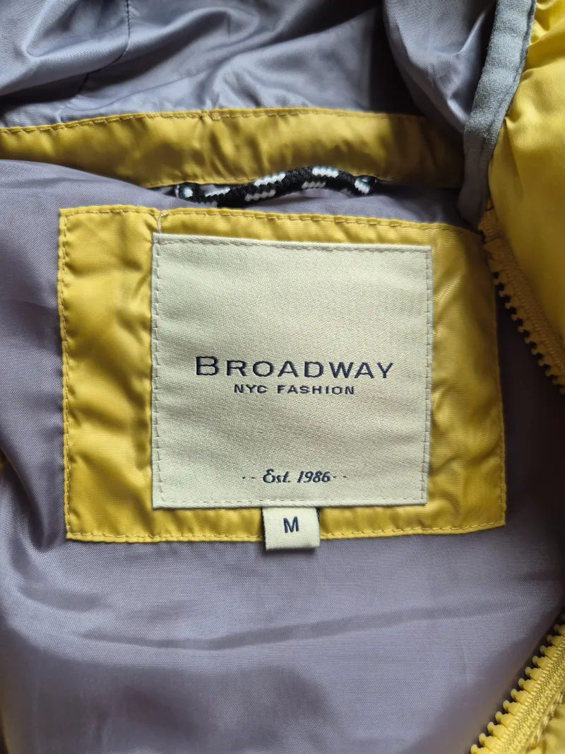 Broadway NYC Fashion Damen Steppweste Kapuze Gelb Gr. M 5