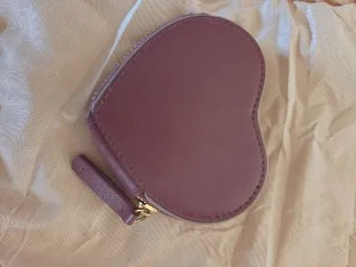 Radley London Damen Geldbörse Herzform Rosa Leder Portemonnaie