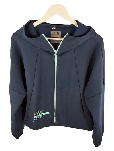 Jack Wolfskin Damen Outdoorjacke Kapuze Blau Gr. L 42 Funktionsjacke
