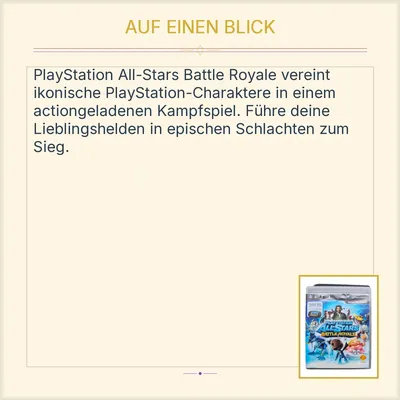 PlayStation All-Stars Battle Royale - Sony PS3 Spiel Cross-Buy Vita