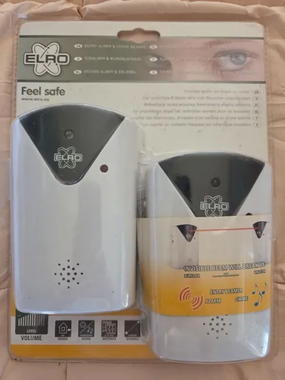 ELRO SC20 Tür-Alarm Klingelstrahl Entry Beamer Alarmanlage Set Weiß