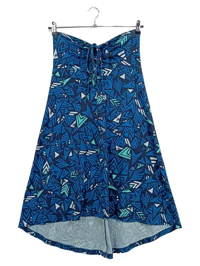 Patagonia Damen Sommerkleid trägerlos Gr. 36/S Blau Outdoor Grafisch