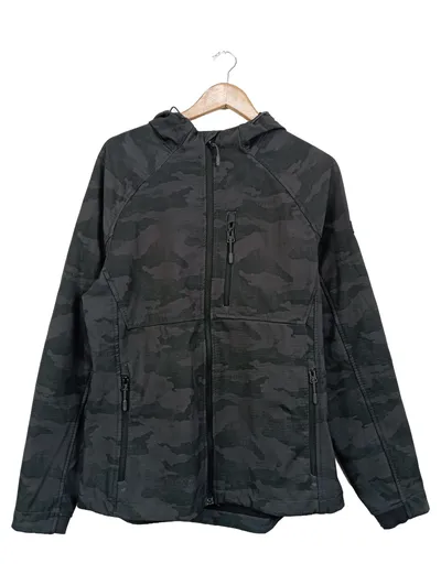 Raintex Herren Softshelljacke Tarnmuster Kapuze Gr. L Outdoor