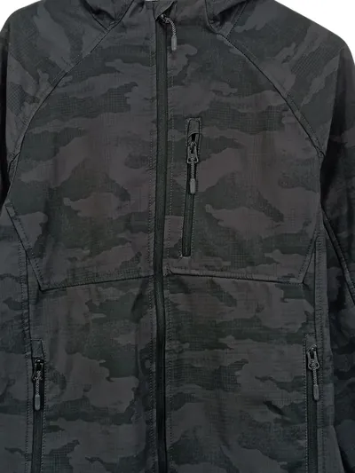 Raintex Herren Softshelljacke Tarnmuster Kapuze Gr. L Outdoor