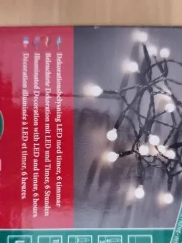 Konstsmide LED Lichterkette mit Timer 50x Kugeln Gelb 830cm Innen