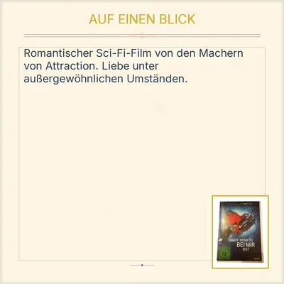Immer wenn du bei mir bist DVD Attraction Capelight Pictures Science-Fiction