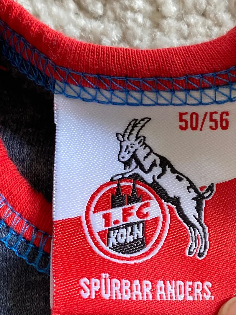 1. FC Köln Baby Body Gr. 50/56 Blau Baumwolle Polyester Fanartikel 2