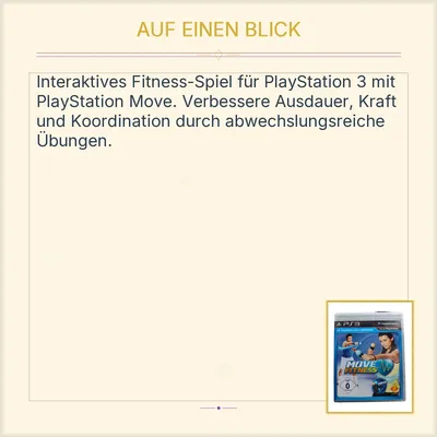 Move Fitness Sony PS3 PlayStation 3 Sportspiel Move erforderlich USK 0