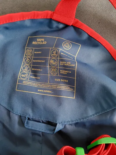 Tchibo Kinder Regenhose Latzhose Gr. 86/92 Petrol Wasserdicht