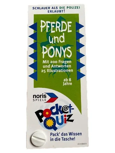 Noris Spiele Pocket Quiz Pferde Ponys Wissen Spiel ab 8 Jahre Natur Sport