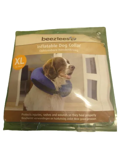 Beeztees Aufblasbarer Hundekragen XL 60-90cm Blau Schutzkragen