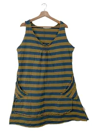 Deerberg Freizeitkleid Damen gestreift Baumwolle Midikleid Gr. 40 L 1
