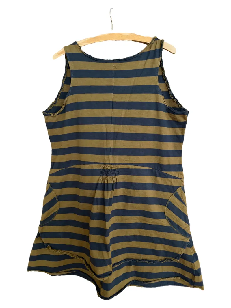 Deerberg Freizeitkleid Damen gestreift Baumwolle Midikleid Gr. 40 L 2