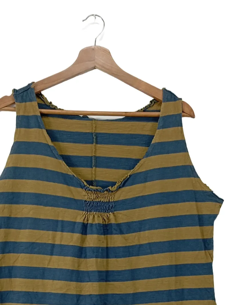 Deerberg Freizeitkleid Damen gestreift Baumwolle Midikleid Gr. 40 L 3