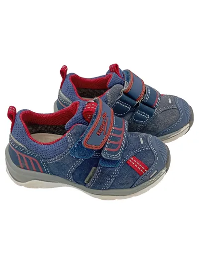 Superfit Outdoorschuhe Baby Kinder Gr. 22 Blau Klettverschluss Gore-Tex
