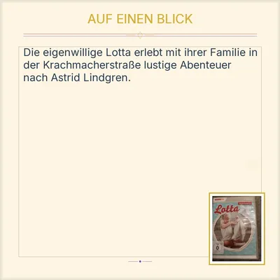 Lotta - TV-Serie nach Astrid Lindgren DVD Studio 100 FSK 0