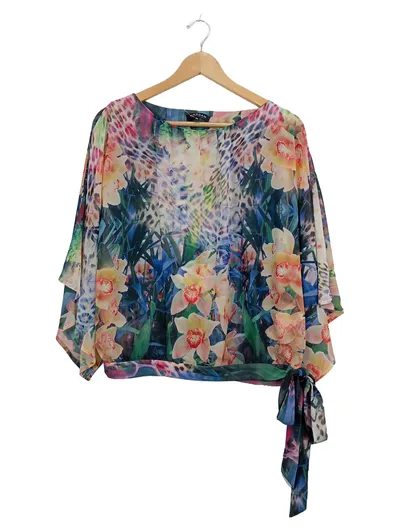 Morgan Damen Bluse 3/4-Arm Blumenmuster Mehrfarbig Gr. 36 S