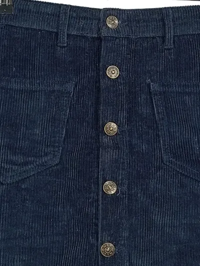 ONLY Damen Cordrock Minirock Blau Gr. S Retro Knopfleiste