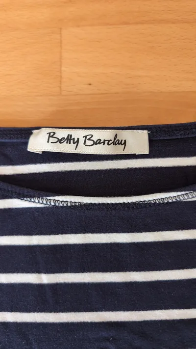 Betty Barclay Damen Langarmshirt Gr. 36 S gestreift Maritim Blau