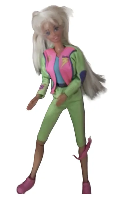 Barbie Puppe mit Fahrrad Sportoutfit Mehrfarbig 31cm