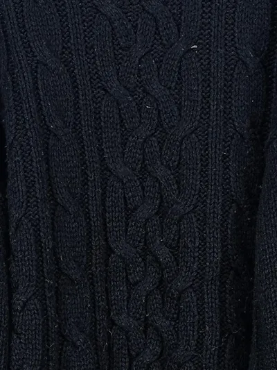 CANDA Pullover Herren Rollkragen Zopfmuster Schwarz Gr. M