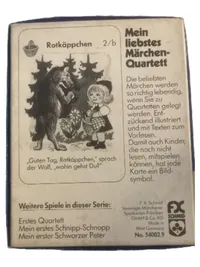 Mein liebstes Märchen Quartett F.X. Schmid Kartenspiel Nr. 54003.9 2