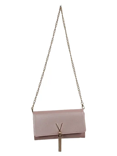 Valentino by Mario Valentino Damen Clutch Rosa Elegant mit Kette