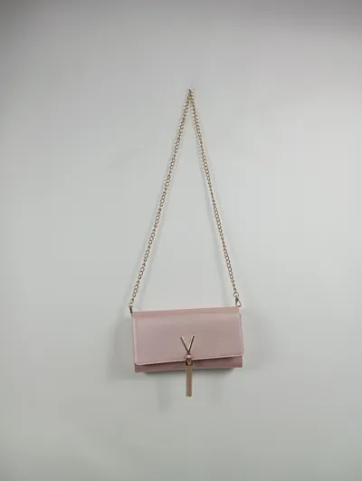 Valentino by Mario Valentino Damen Clutch Rosa Elegant mit Kette