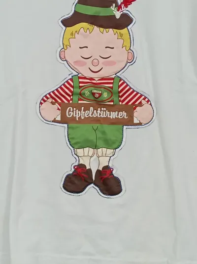 BONDI T-Shirt Junge Gipfelstürmer Gr. 116 Weiß Applikation
