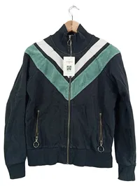 ARMEDANGELS Damen Sweatjacke Gr. S Retro Chevron Schwarz Grün Baumwolle 1